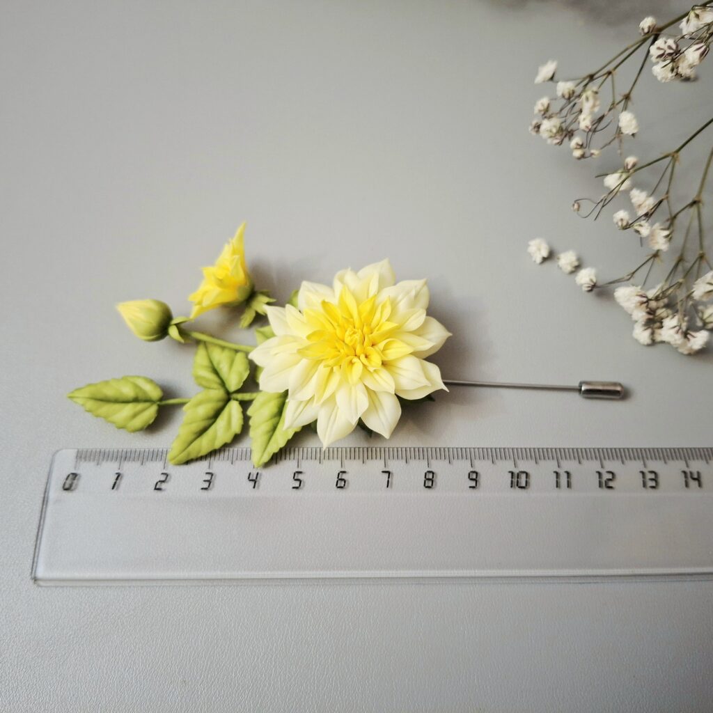 Брошь-игла Георгин