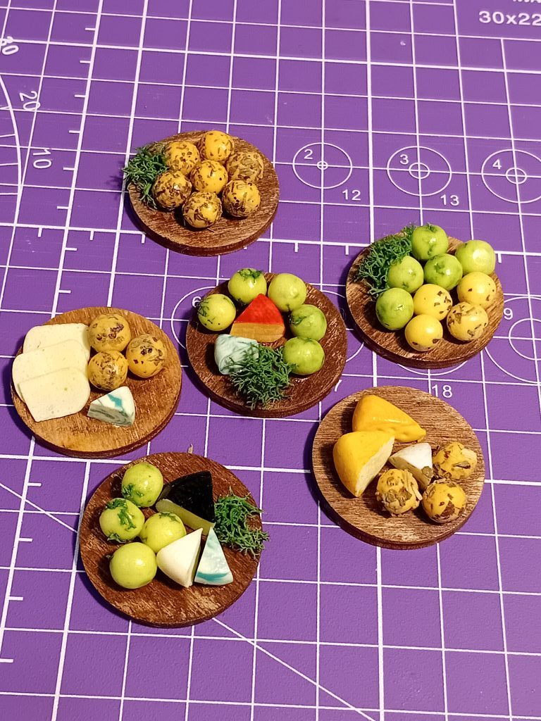 Миниатюра доска с сыром, еда для кукол