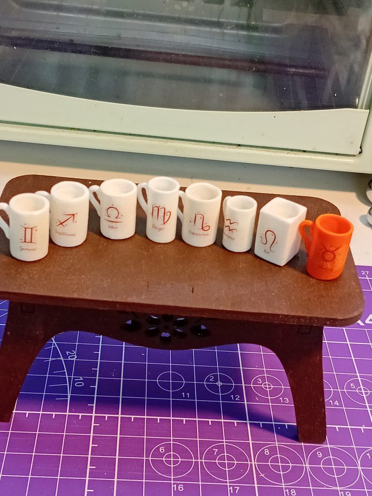 Кружка для кукол, миниатюра, Знаки Зодиака