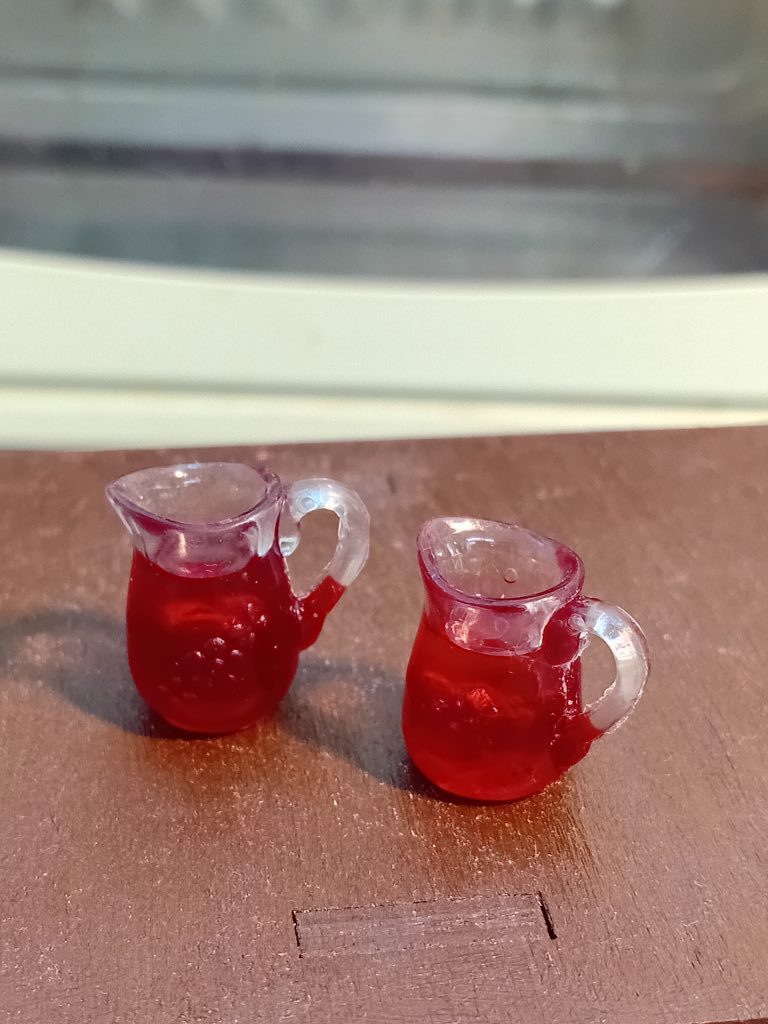 Миниатюра кувшин с напитками, еда для кукол