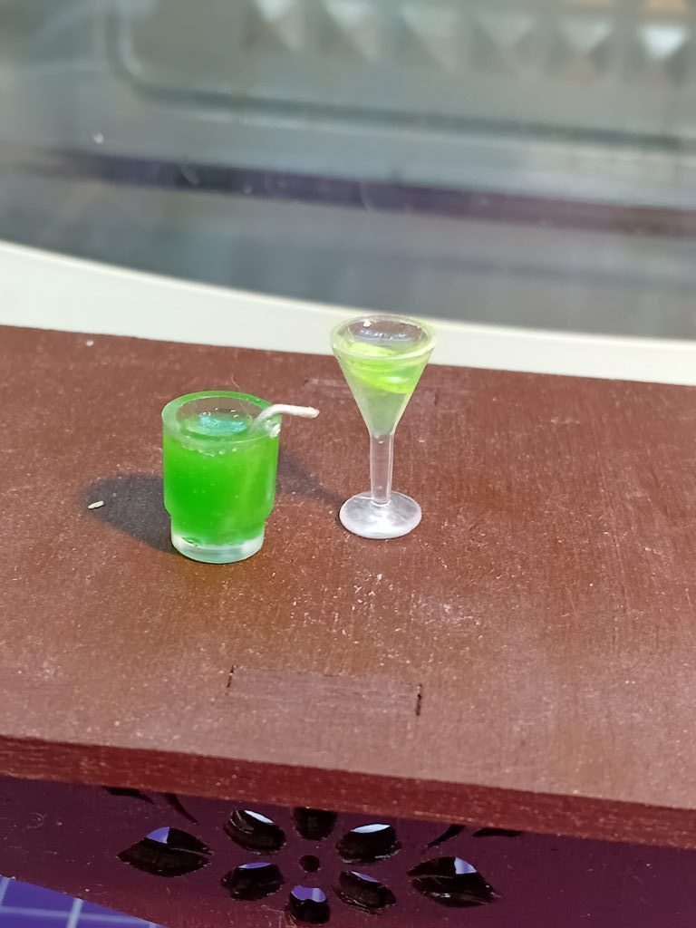 Желе с киви и сок для кукол, еда для кукол