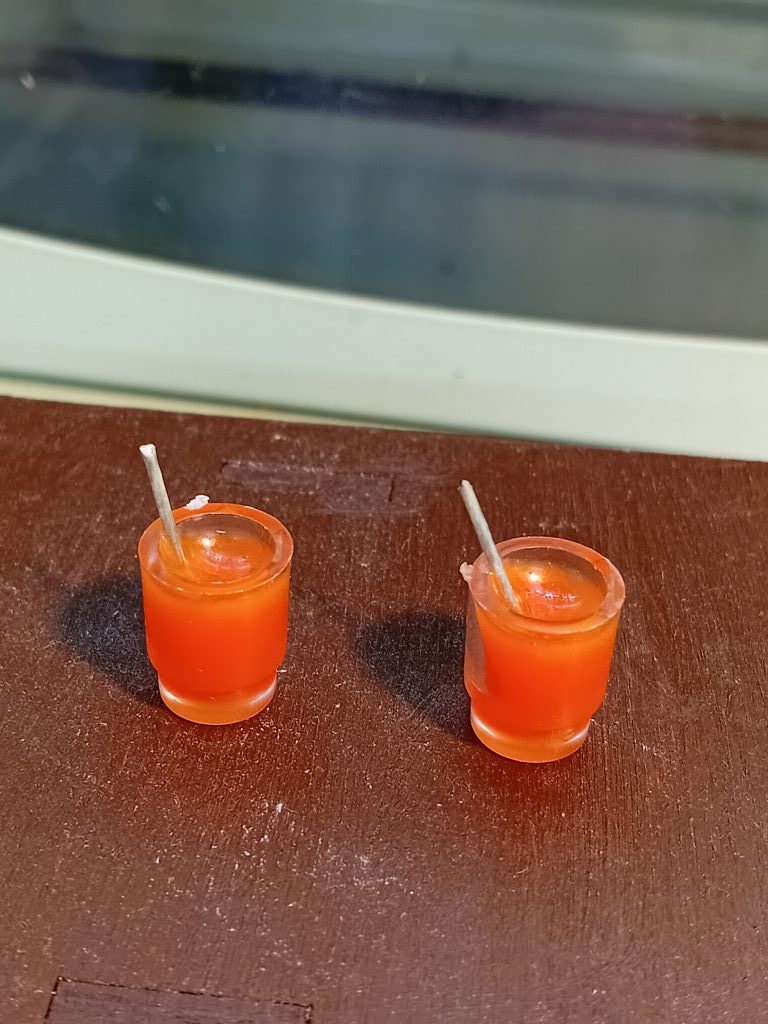 Минитюра сок тыквенный, лимонад в стакане