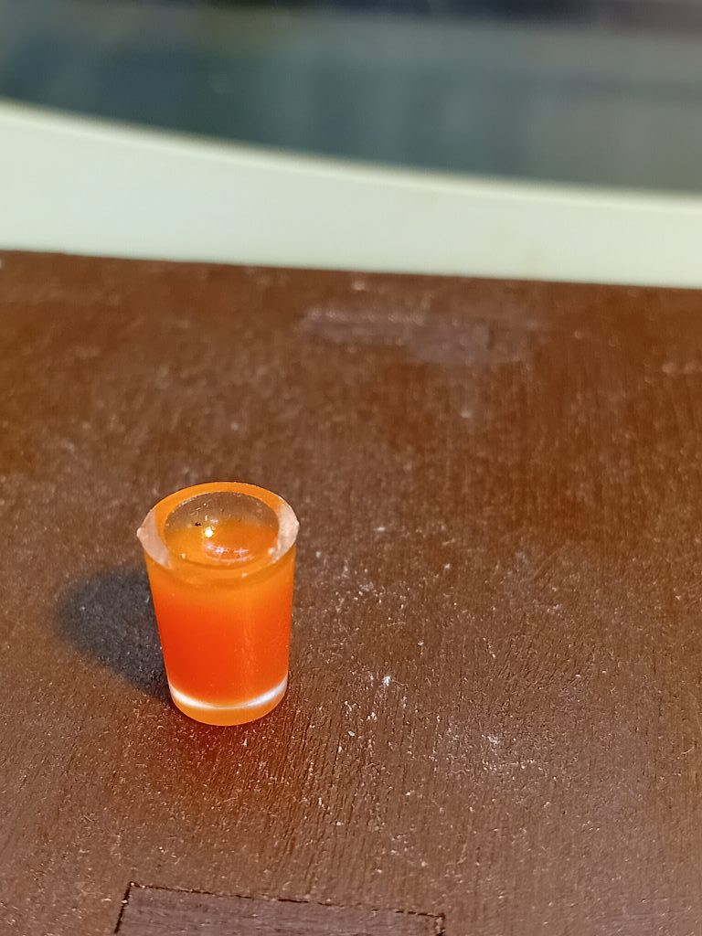 Минитюра сок тыквенный, лимонад в стакане