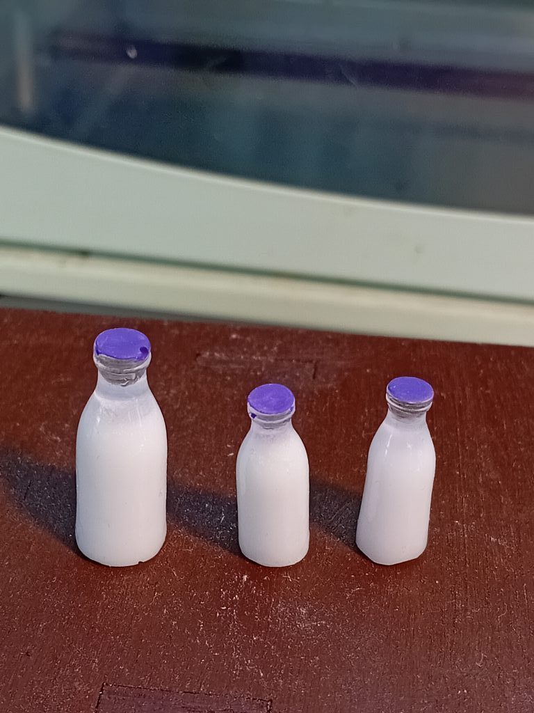 Миниатюра сливки, еда для кукол