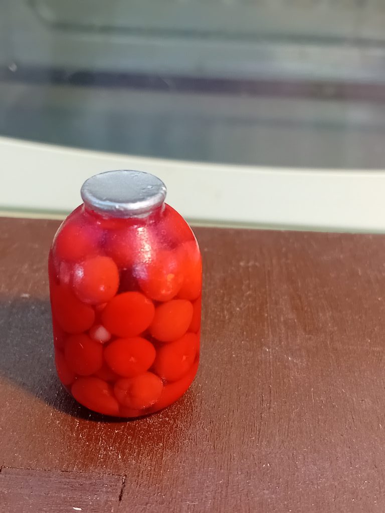 Миниатюра баночки 3л, еда для кукол