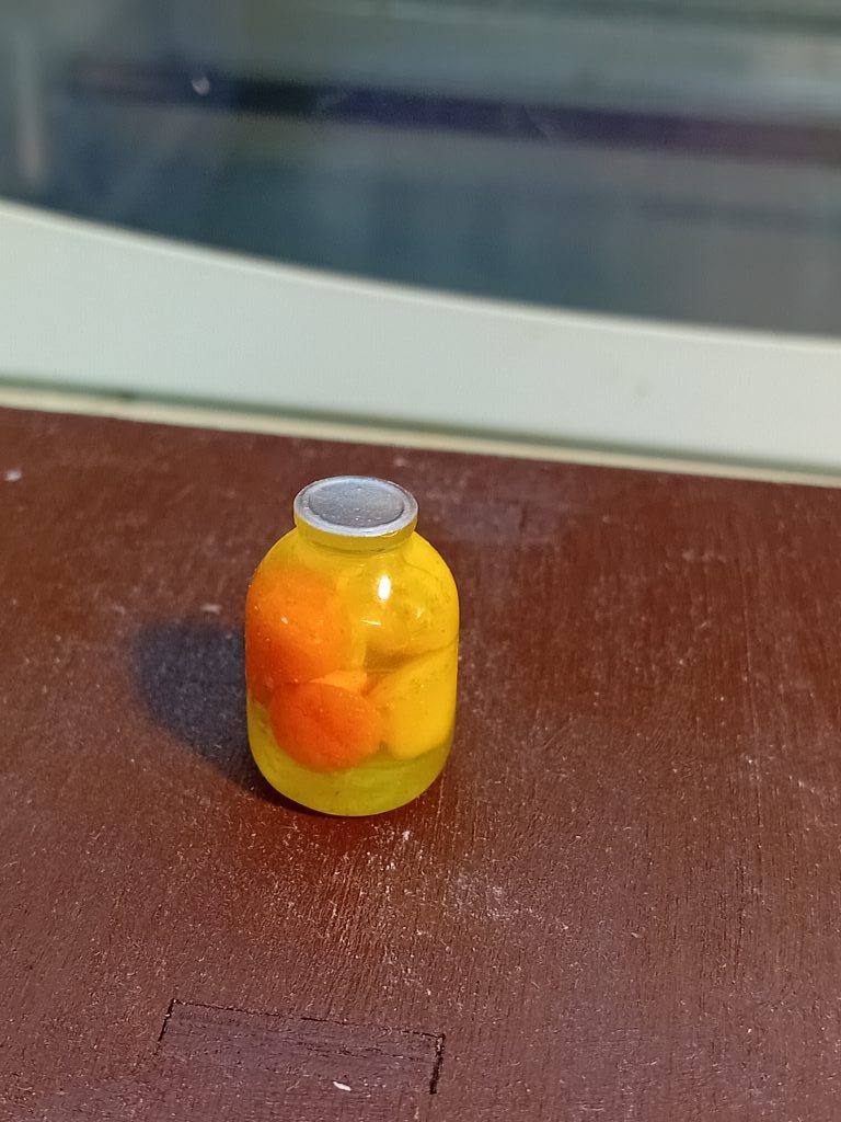 Миниатюра, баночка с соком для кукол, еда для кукол