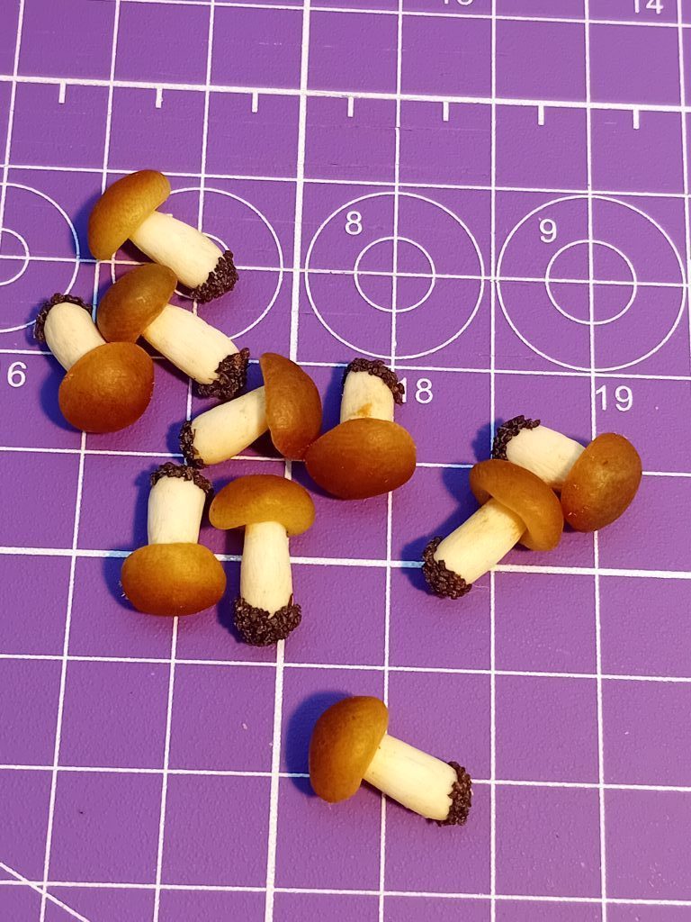 Грибы для кукол поштучно, миниатюра, еда для кукол