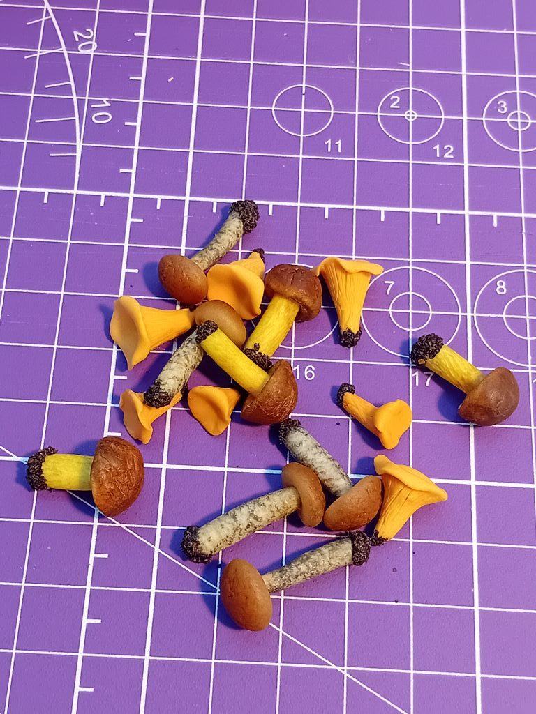 Грибы для кукол поштучно, миниатюра, еда для кукол