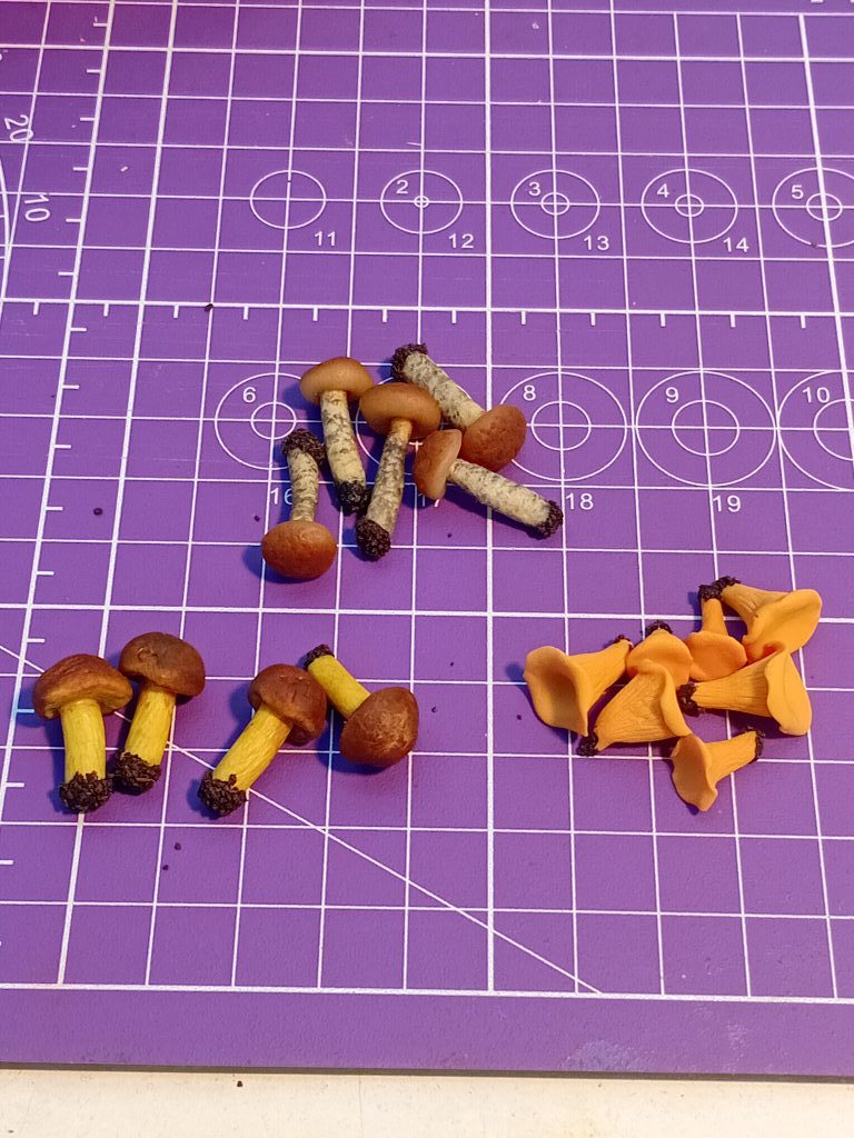 Грибы для кукол поштучно, миниатюра, еда для кукол