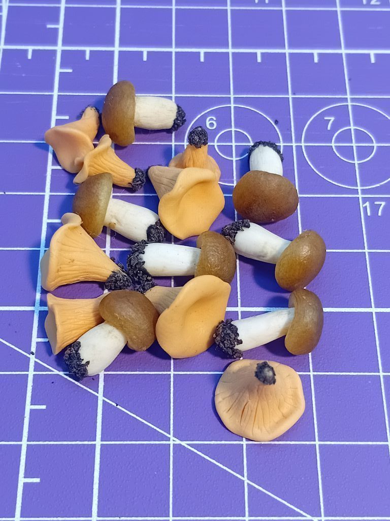 Грибы для кукол поштучно, миниатюра, еда для кукол