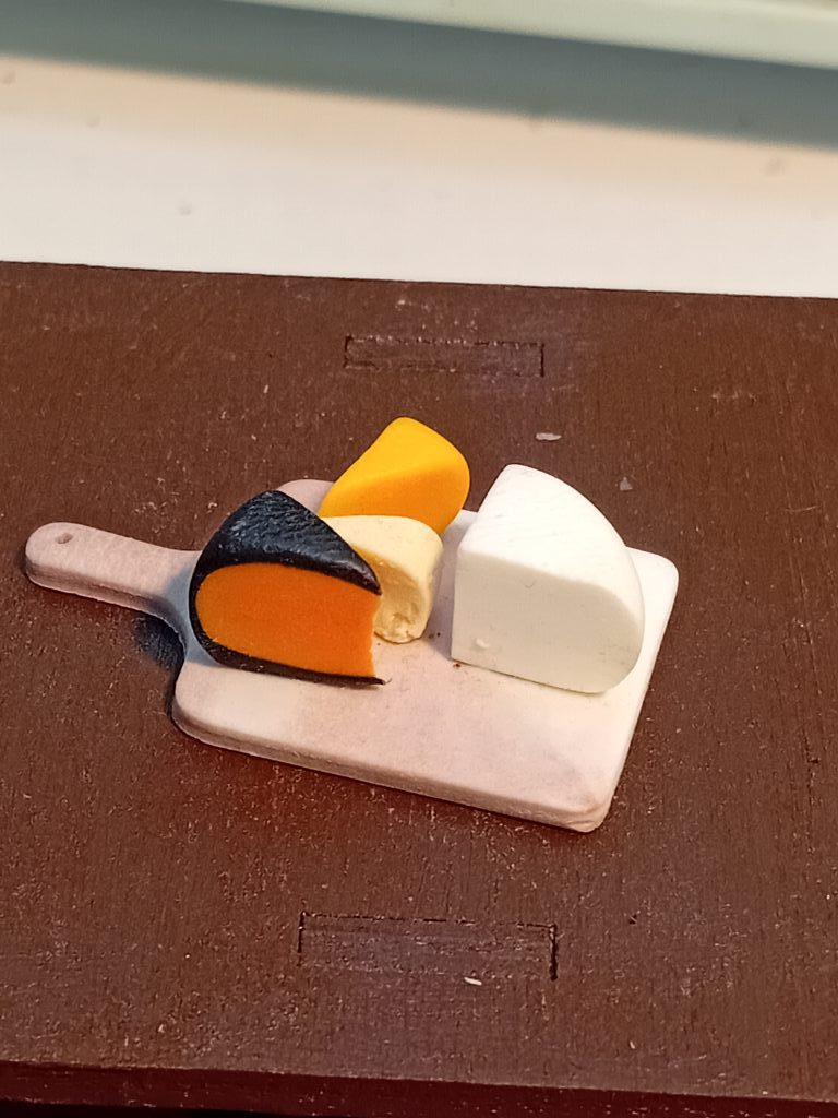 Миниатюра сыр на доске, еда для кукол
