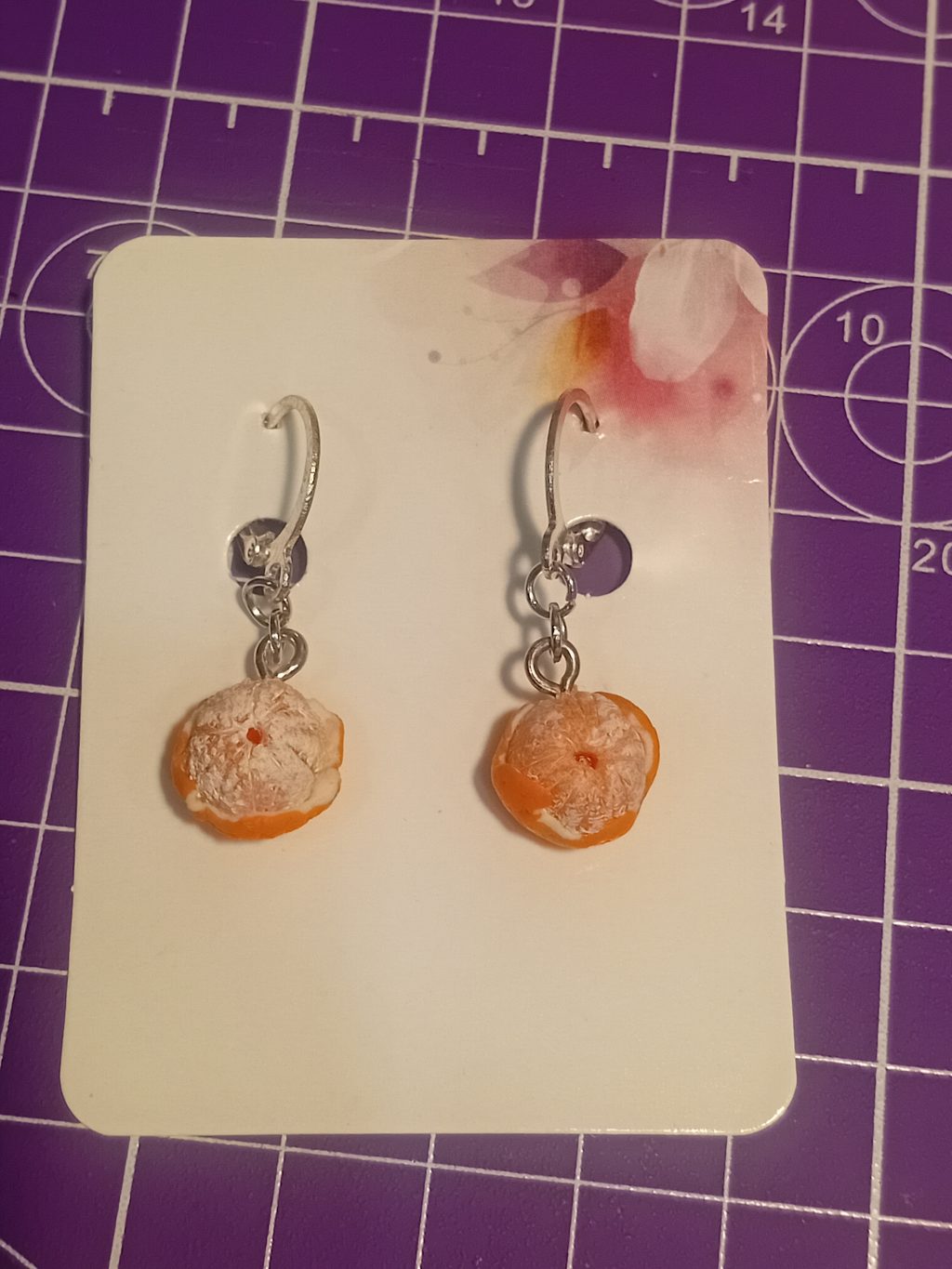 Серьги мандаринки очищенные