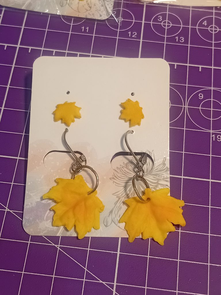 Серьги «Кленовые листики»