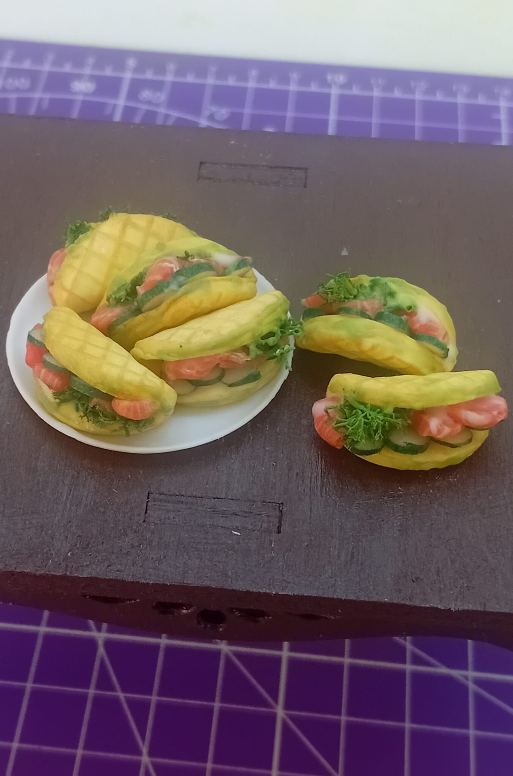 Еда для кукол, вафли с начинками