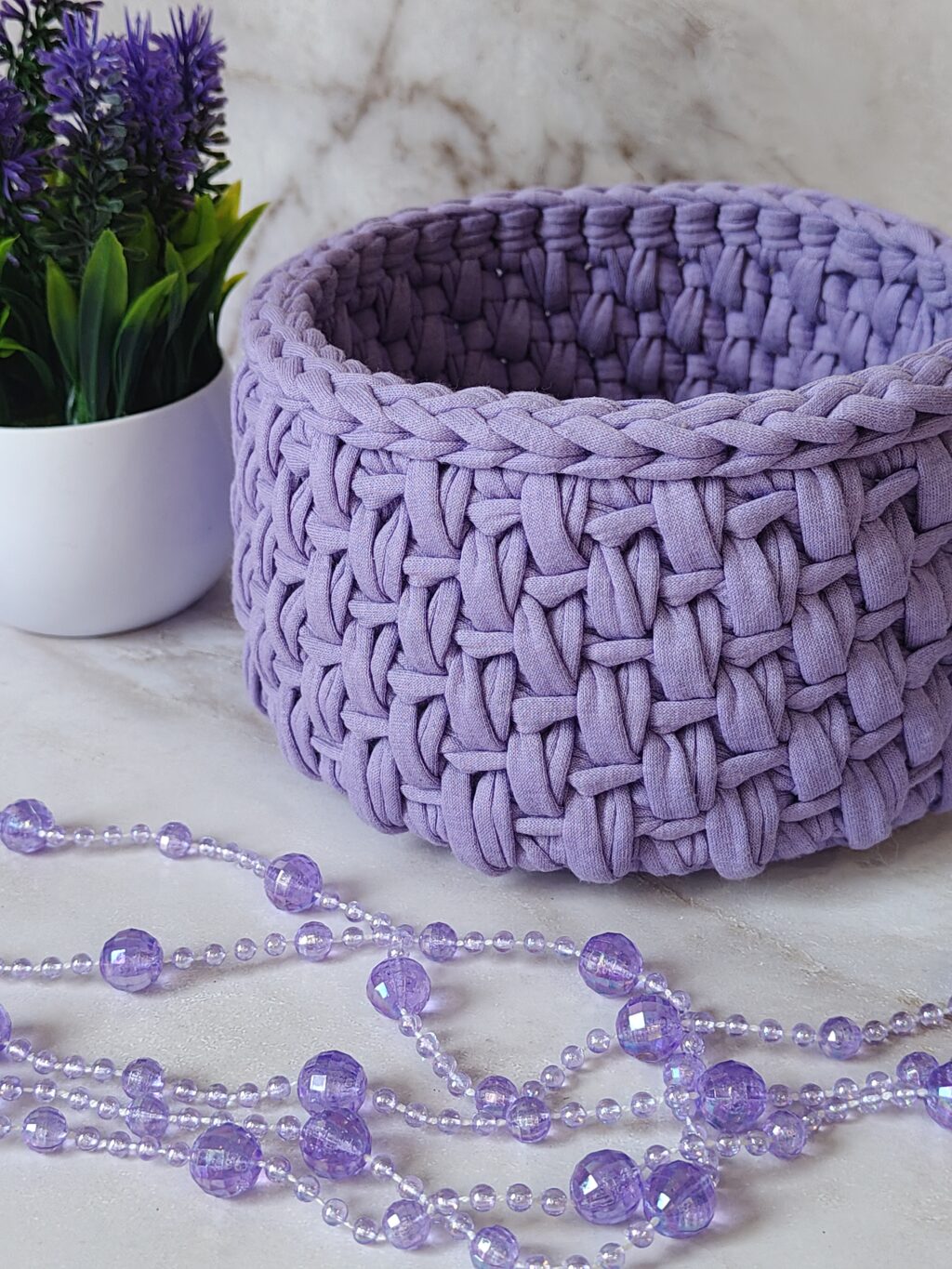 Шкатулка из трикотажной пряжи «Фея»