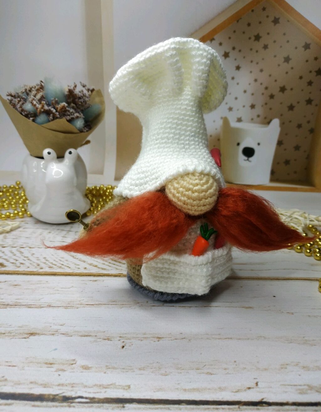 Вязаный гном в ассортименте