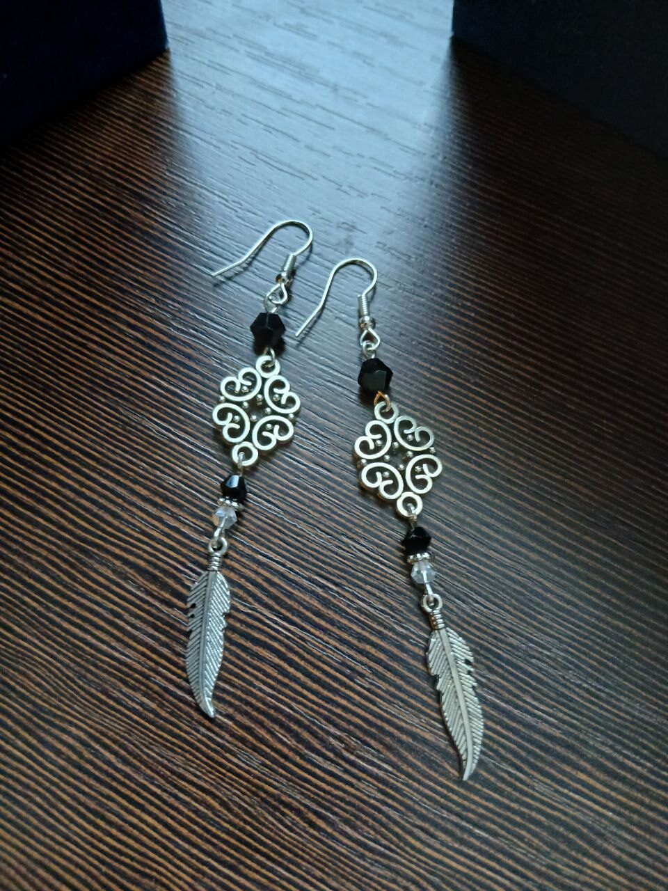 Серьги Черный орел