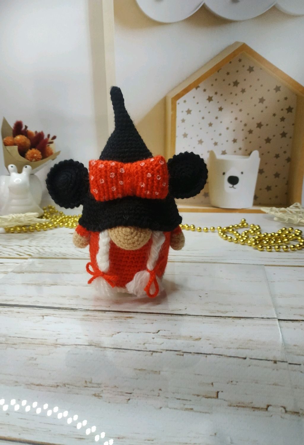 Вязаный гном в ассортименте