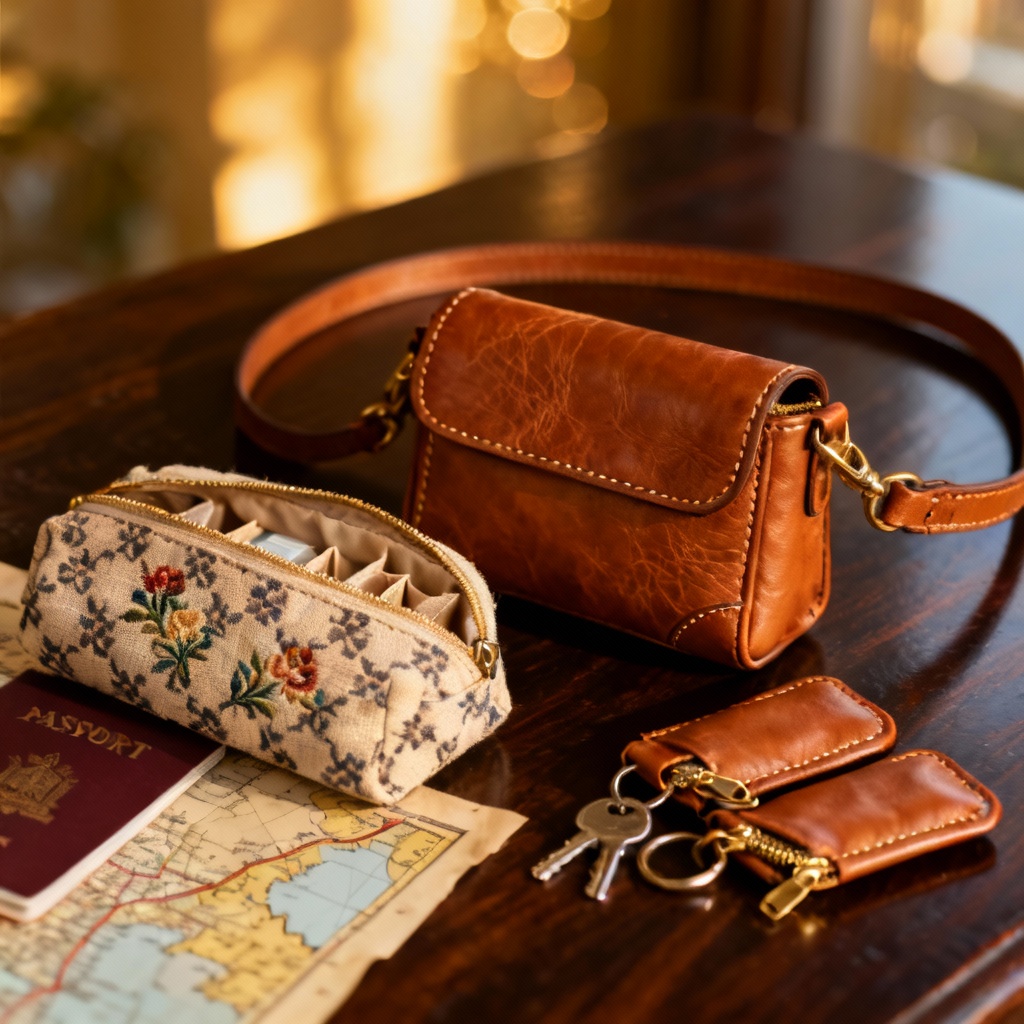 Стиль в Каждой Детали: Компактные Косметички и Сумки Через Плечо Ручной Работы для Путешествий