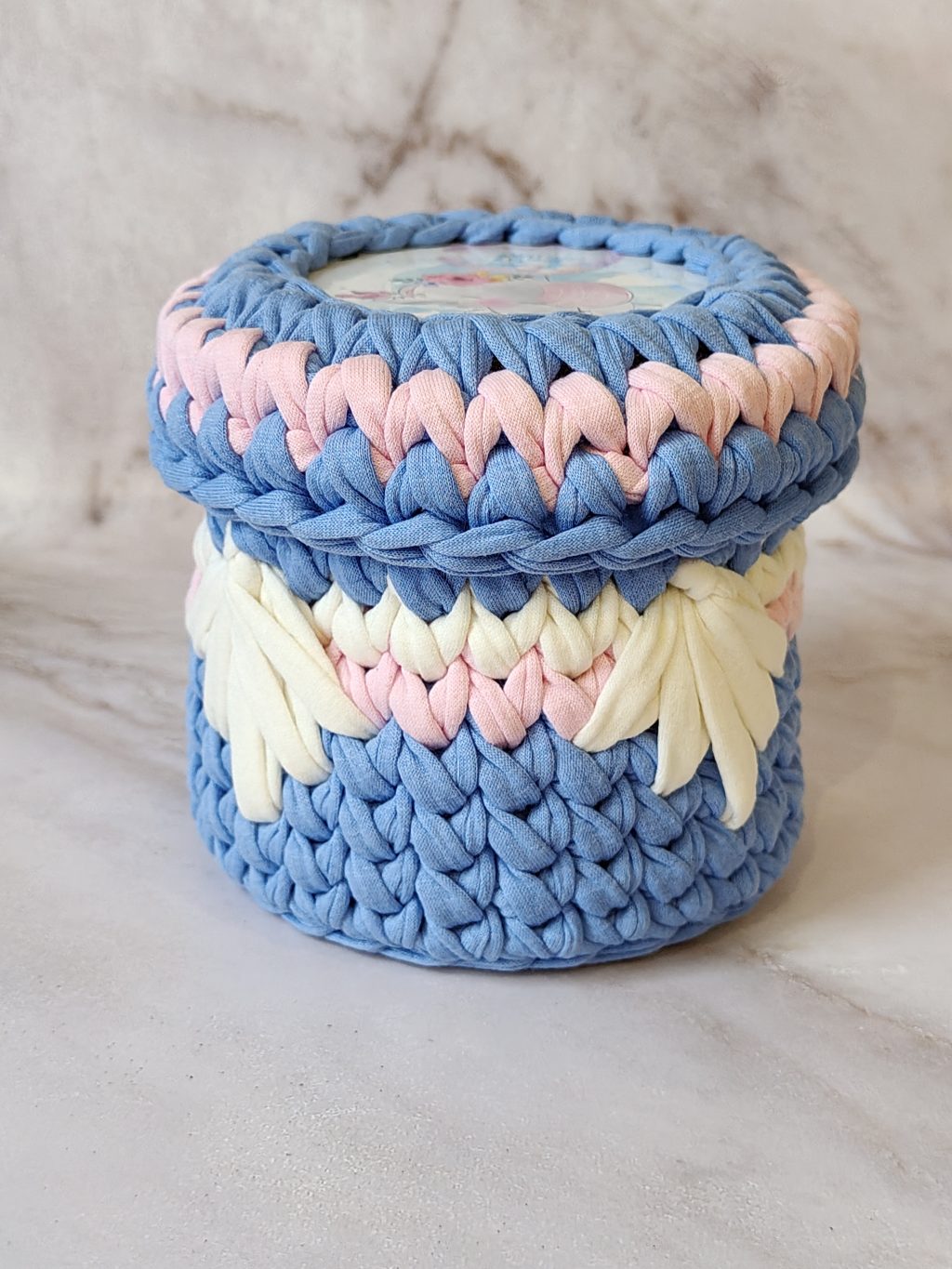 Шкатулка из трикотажной пряжи «Слоник»