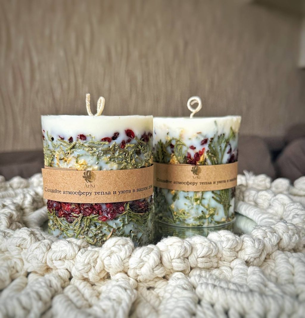 Ботанические свечи из соевого воска