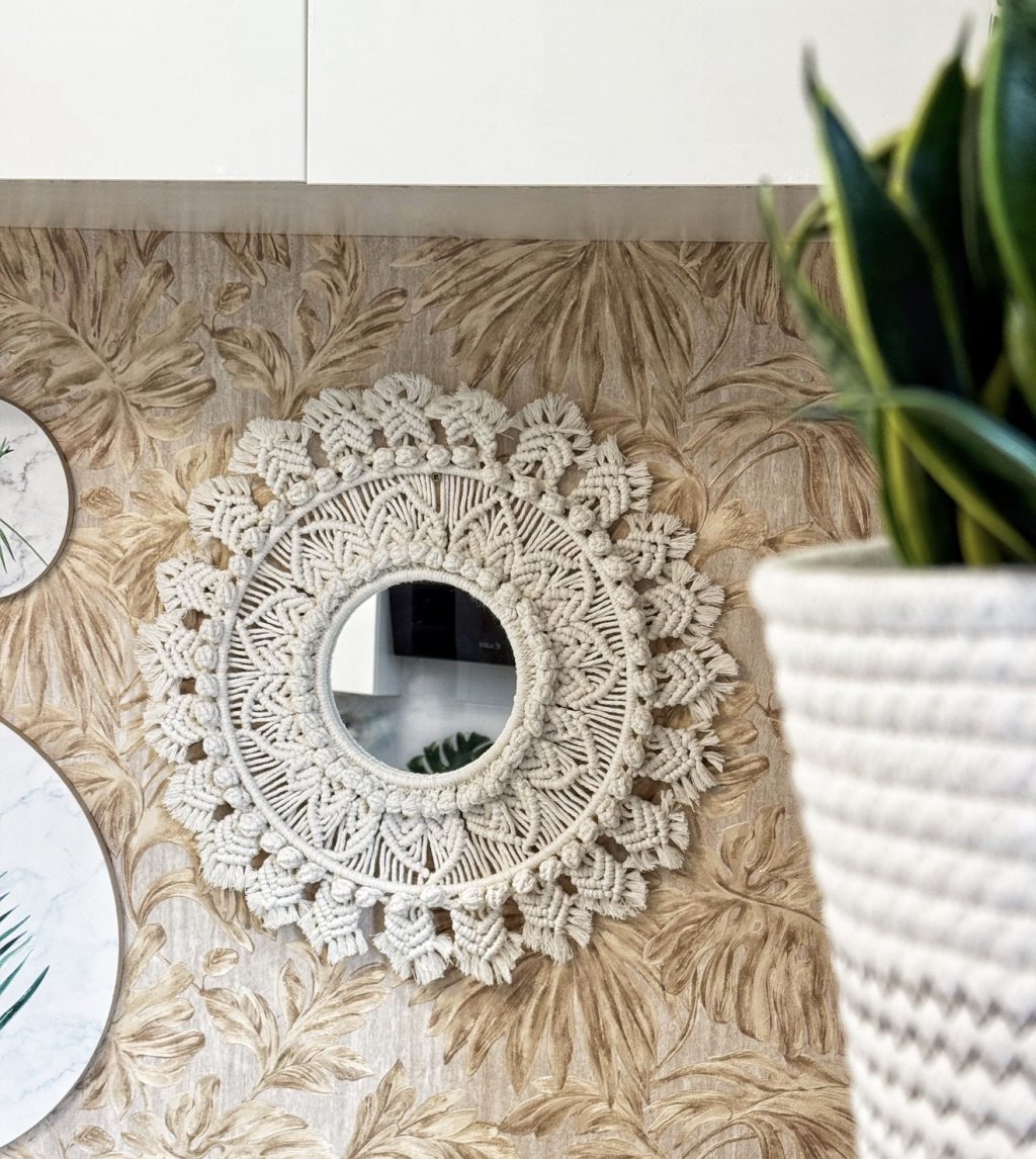 Зеркало бохо макраме