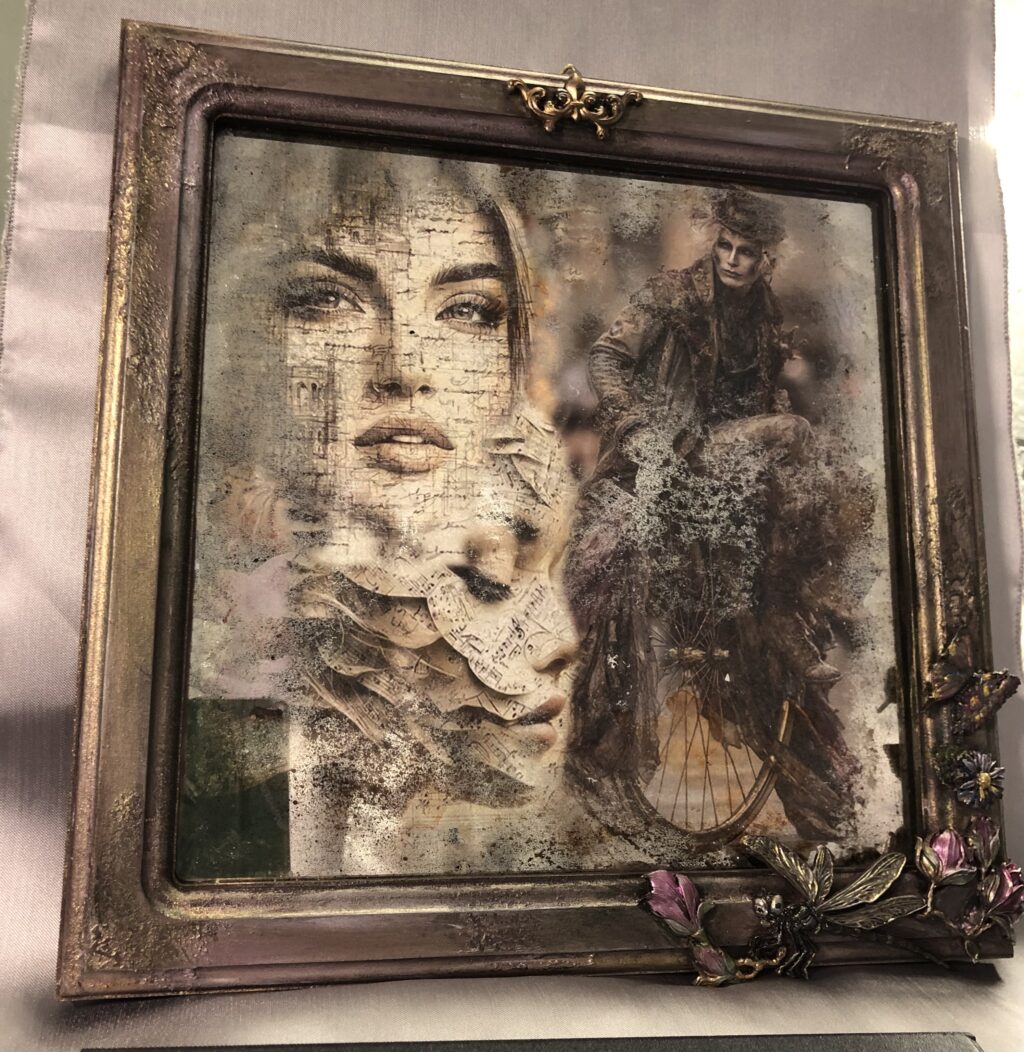 Зеркальная картина «Стрекоза и муравей»