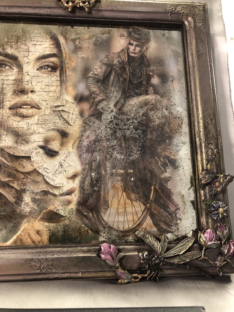 Зеркальная картина «Стрекоза и муравей»