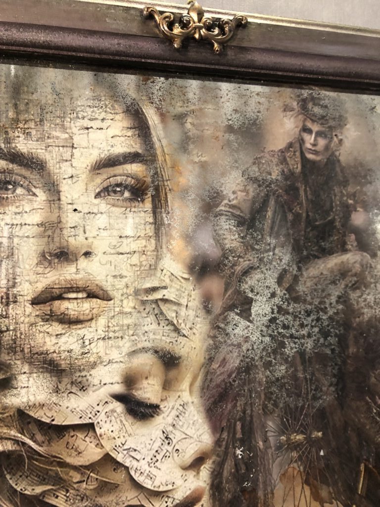 Зеркальная картина «Стрекоза и муравей»