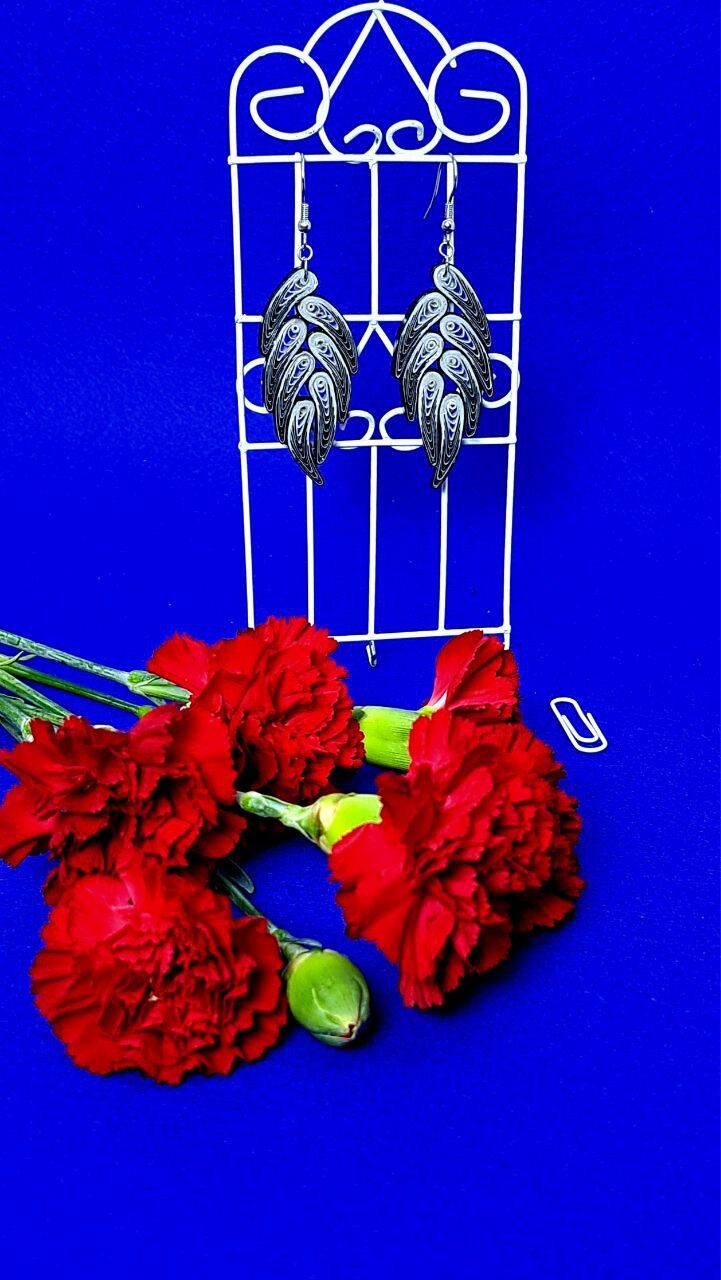 Серьги квиллинг-графика