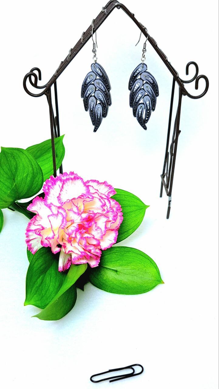 Серьги квиллинг-графика