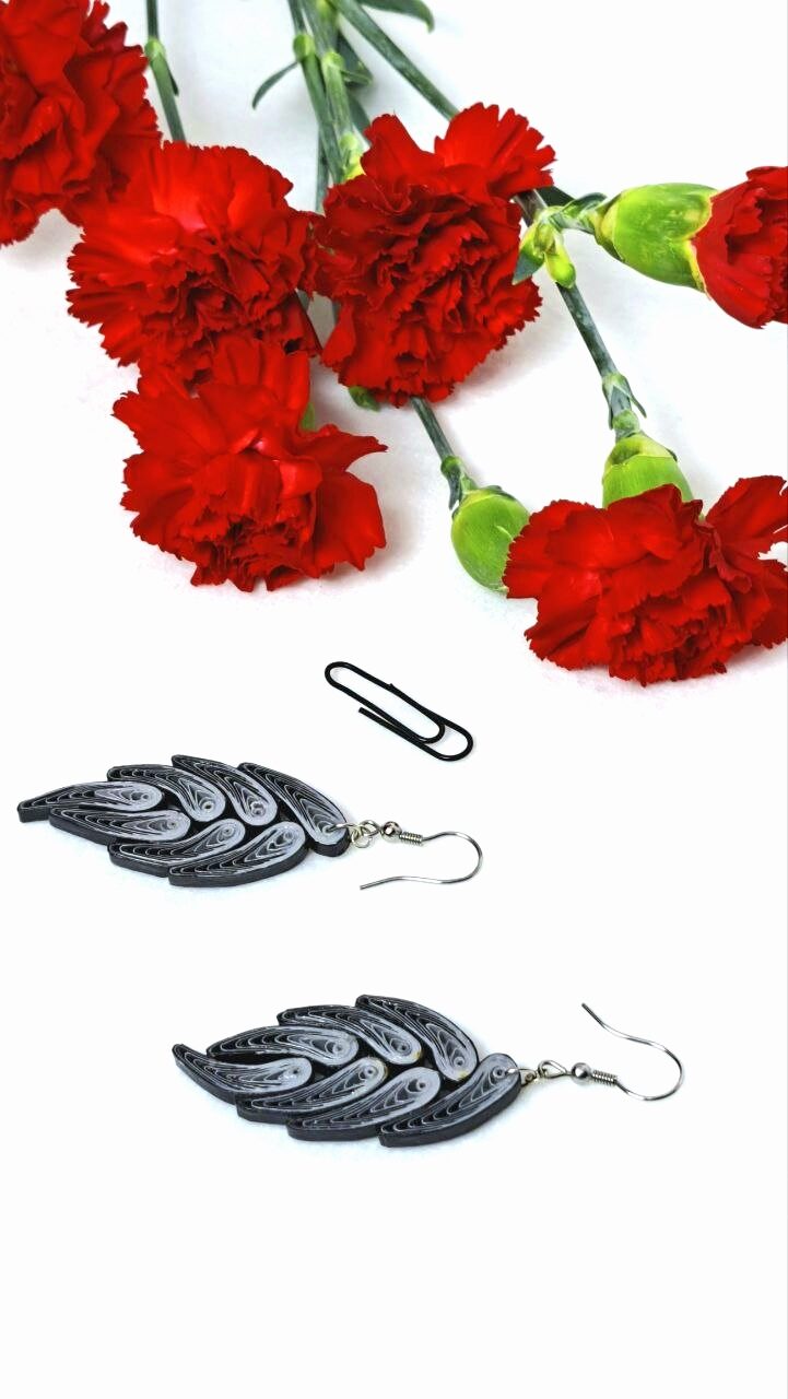 Серьги квиллинг-графика