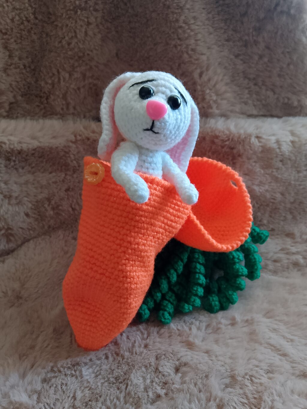 Зайка в морковном домике