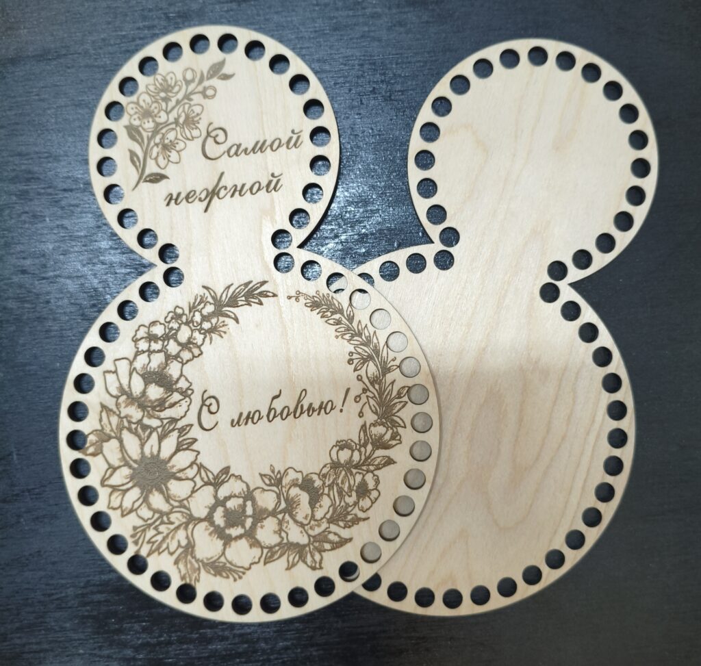 Донышко и крышка для вязания шкатулки