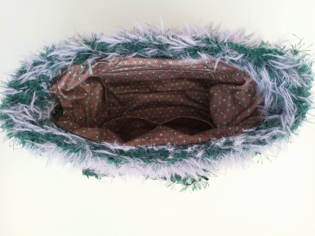 Сумка мох (меховая) изумруд