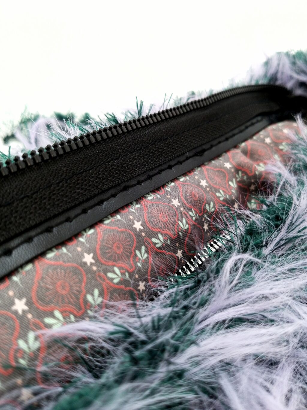 Сумка мох (меховая) изумруд