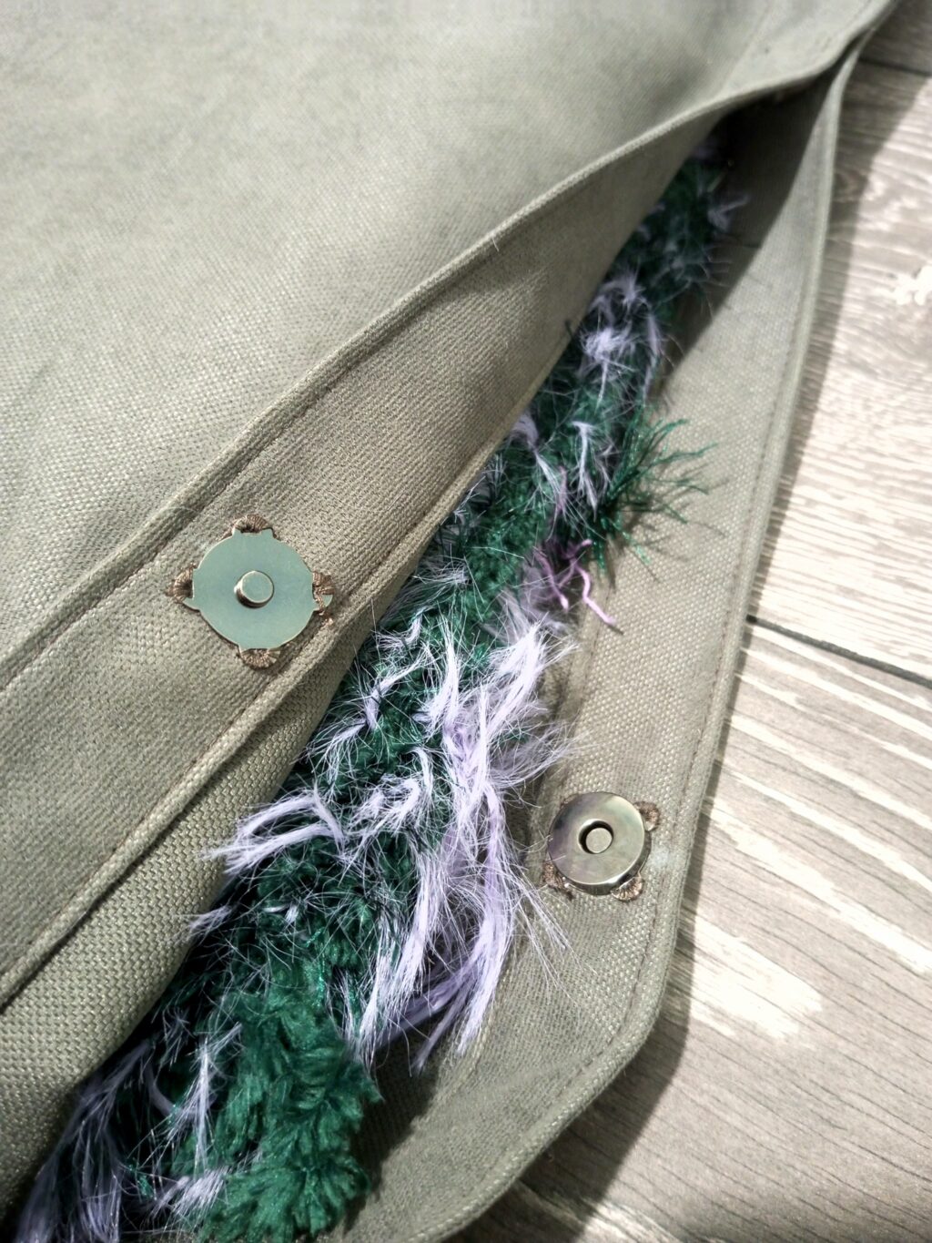 Сумка мох (меховая) изумруд