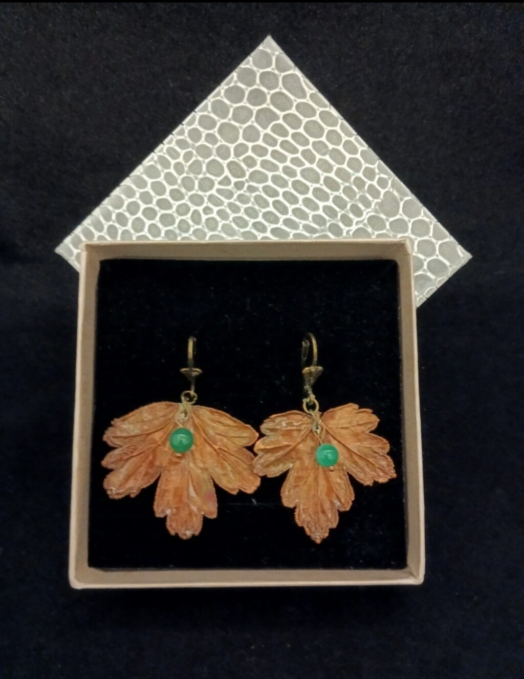 серьги Крыжовник с агатом