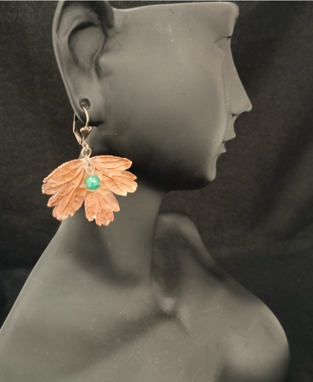 серьги Крыжовник с агатом