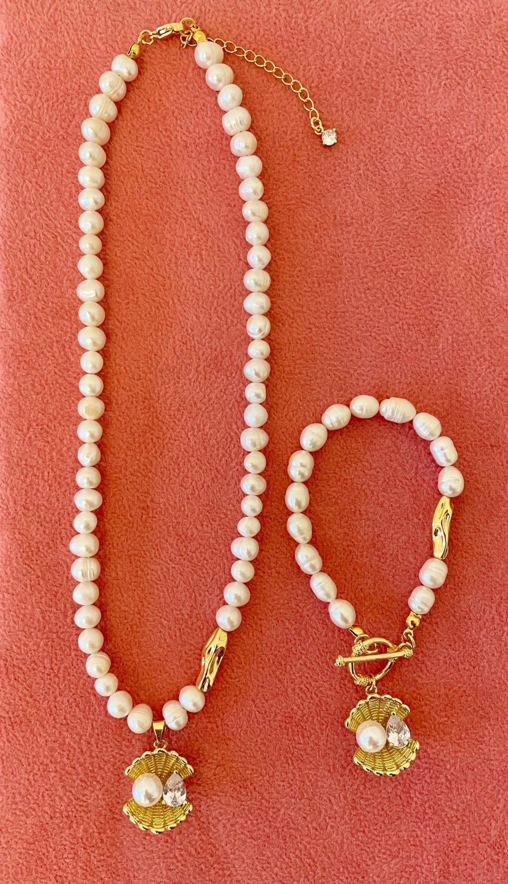 Колье из натурального жемчуга