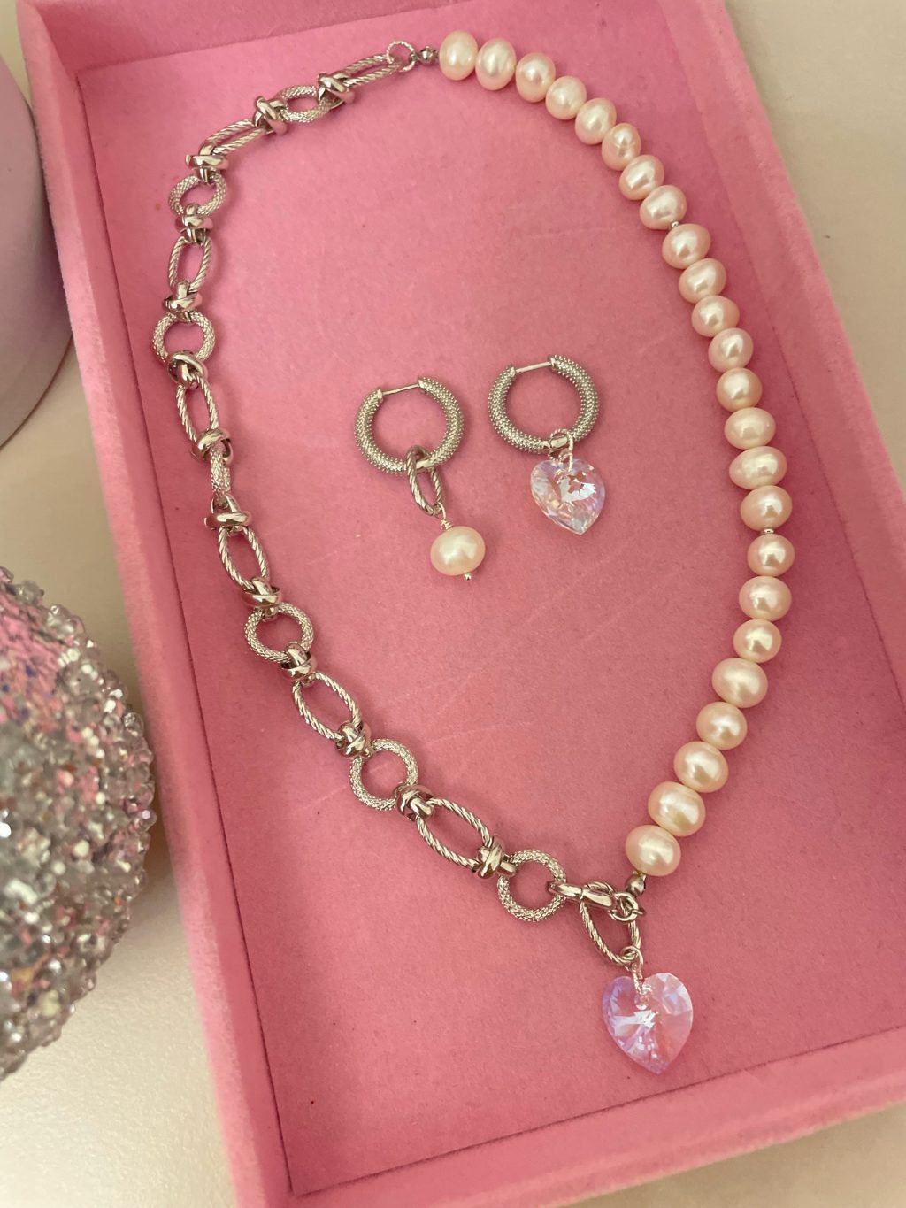 Серьги «Сердце Swarovski»