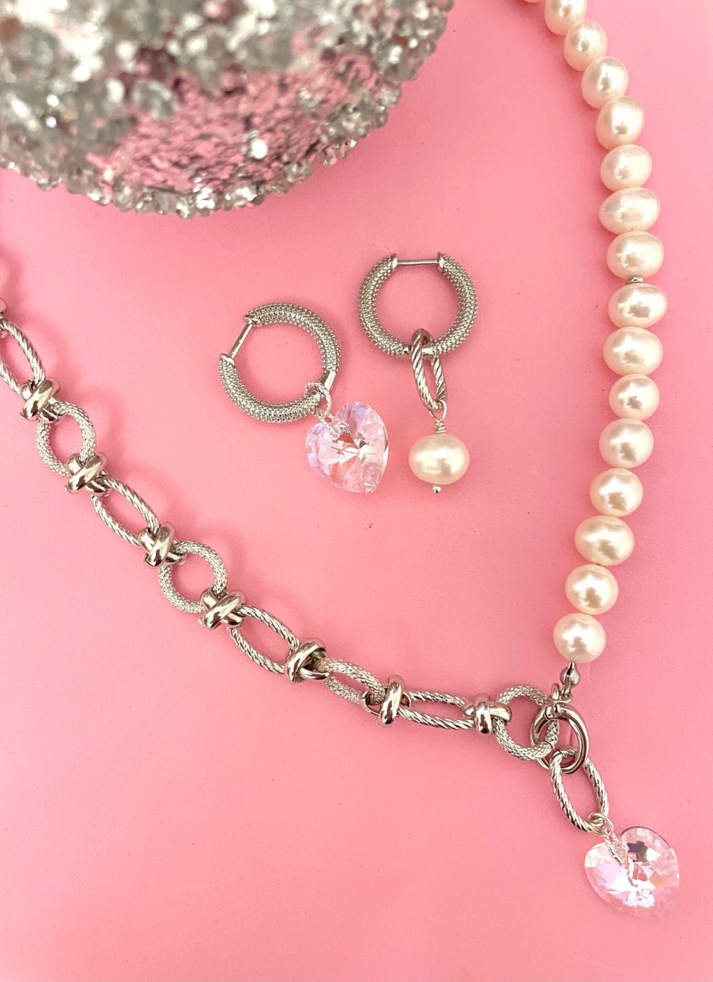 Серьги «Сердце Swarovski»