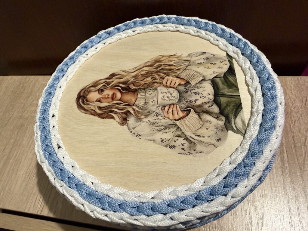 Корзинка 20 см_небесная