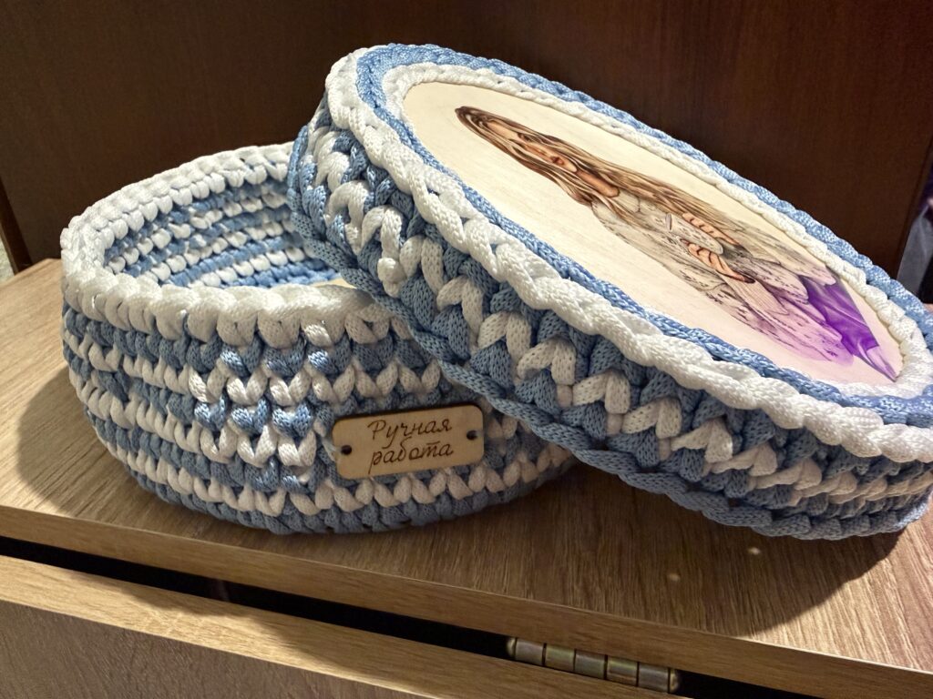 Корзинка 20 см_небесная