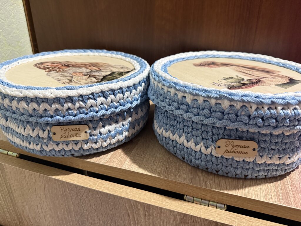 Корзинка 20 см_небесная