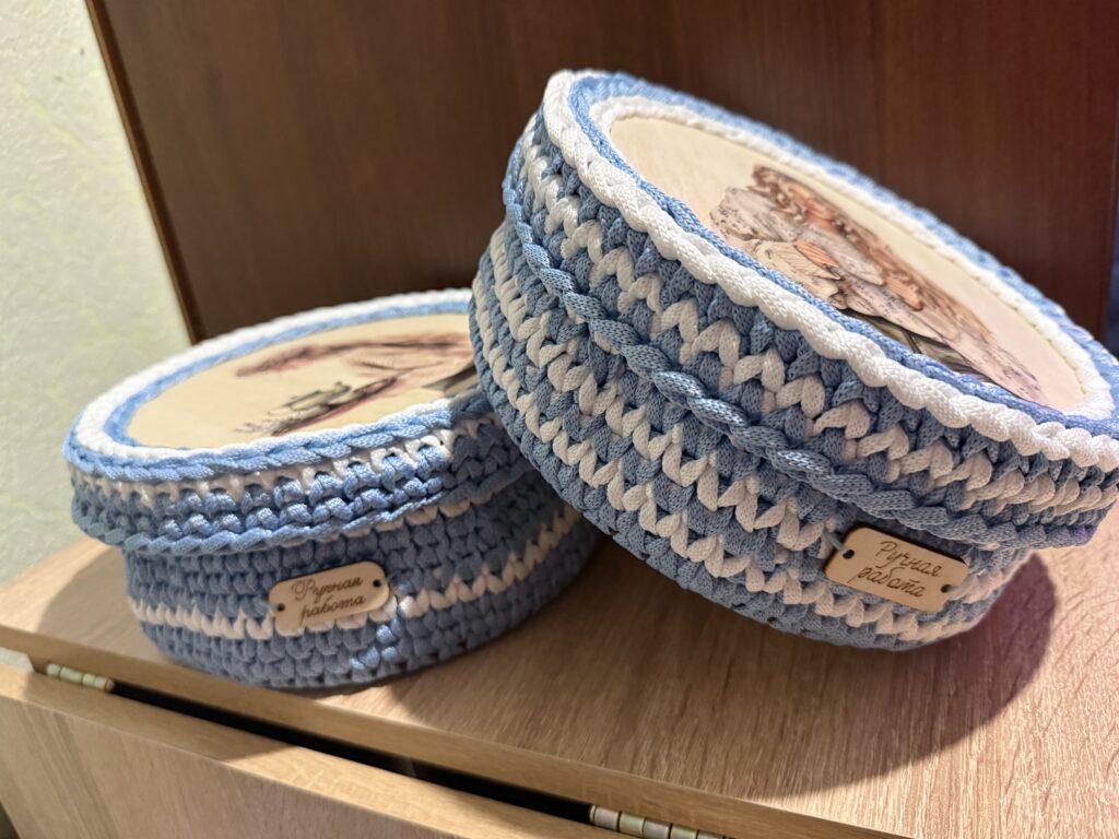 Корзинка 20 см_небесная