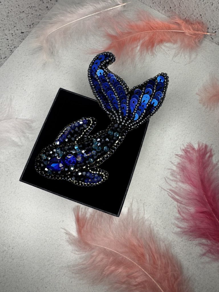 Брошь «Кит» большой