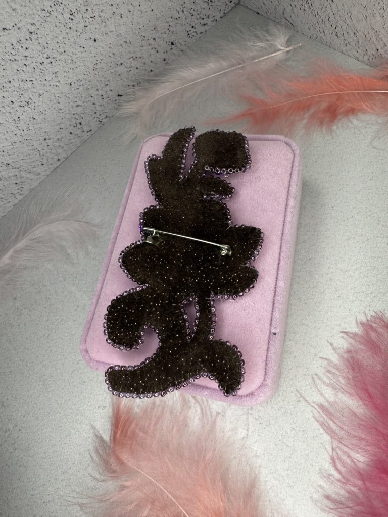 Брошь «Анютины глазки»