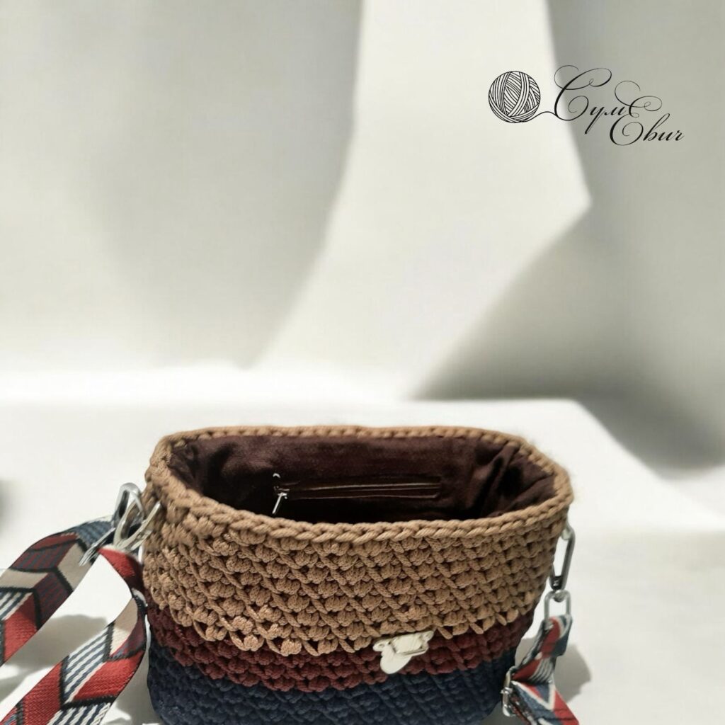 Сумка кросс-боди трехцветная