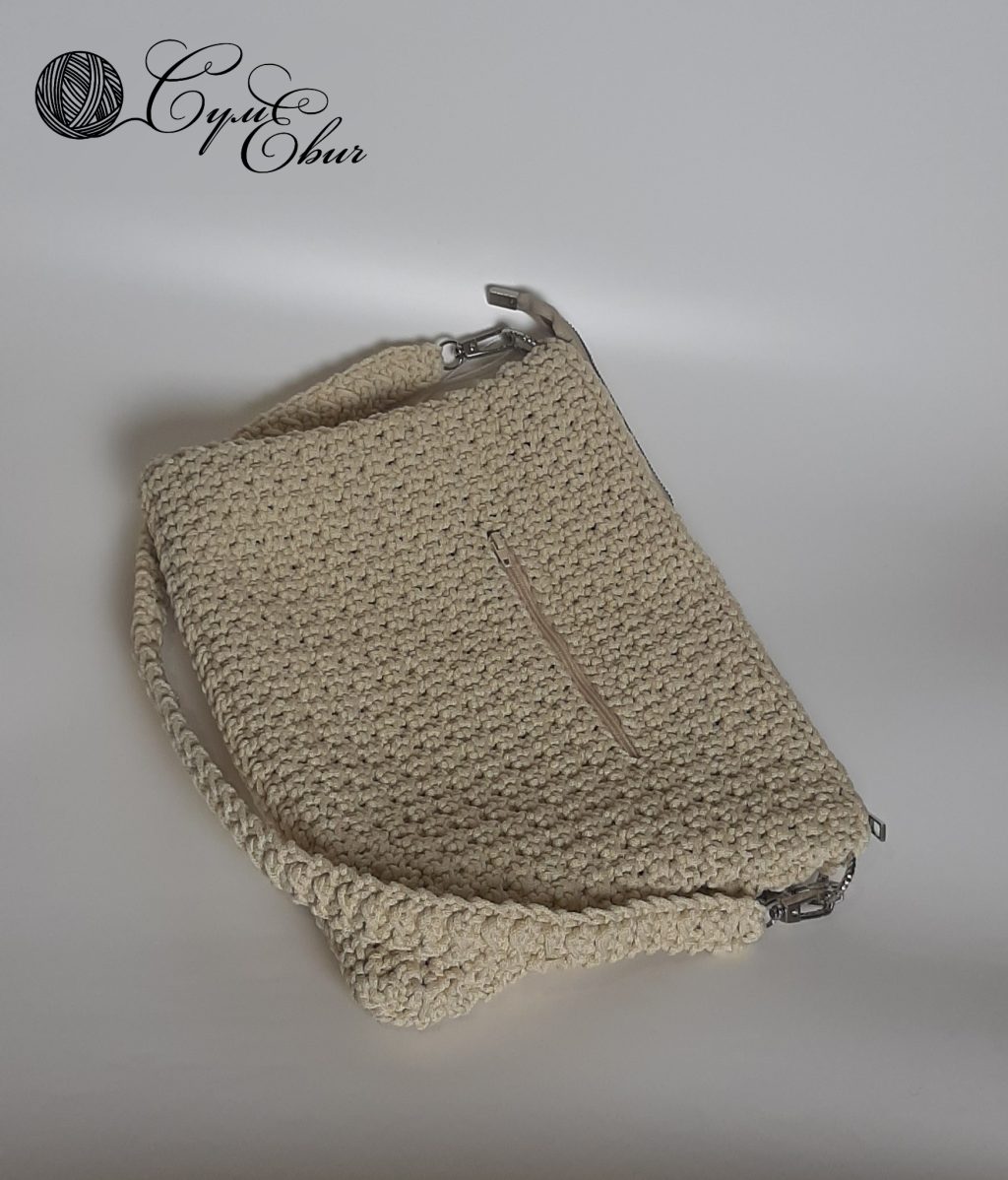 Сумка кросс-боди молочная